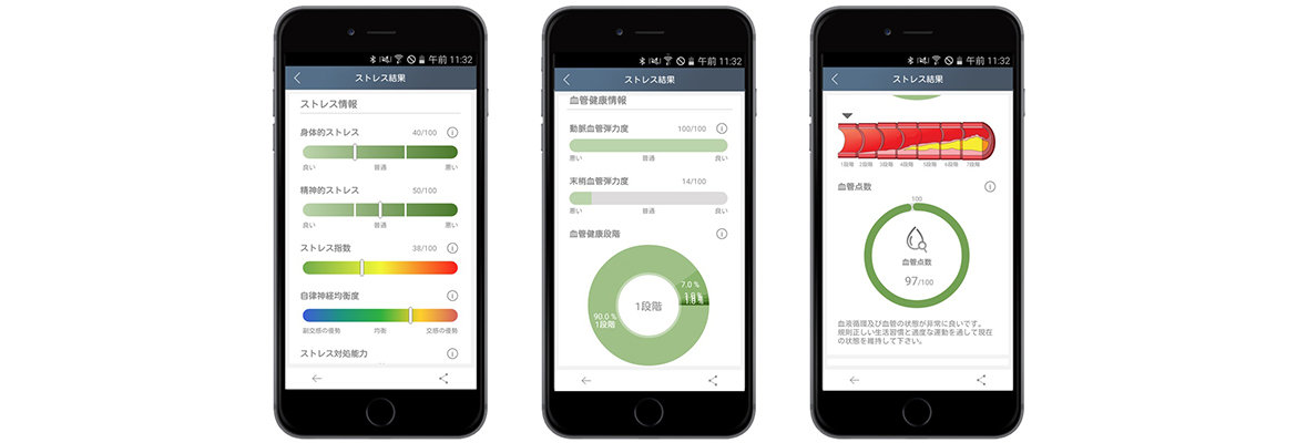 スマートパルス診断結果画面